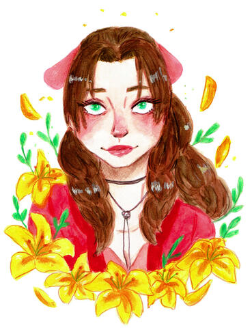 FF7 Aerith Painting